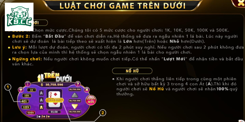 Trên Dưới K9CC - Khám Phá Game Bài Đổi Thưởng Hấp Dẫn Nhất Những kinh nghiệm khi chơi trò chơi trên dưới