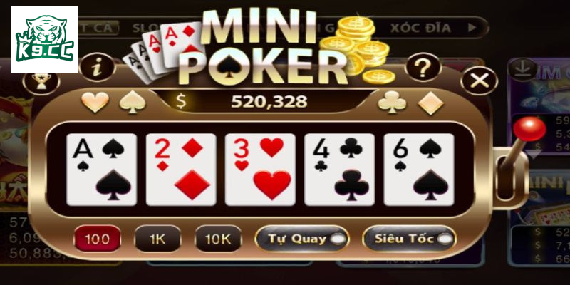Mini Poker: Chinh Phục Jackpot Triệu Đô Với Bí Quyết Từ K9CC Kinh nghiệm chơi Mini Poker bất bại